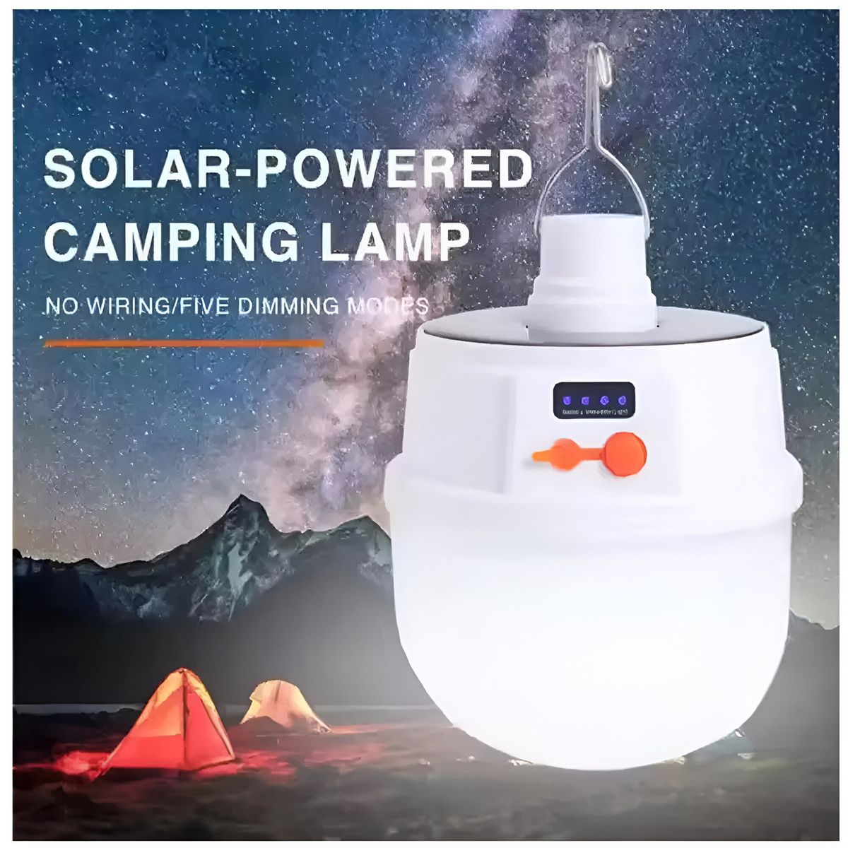 GENERICO - Foco Led Solar Carga Solar Gancho Y USB Luz Led Recargable Para Acampar