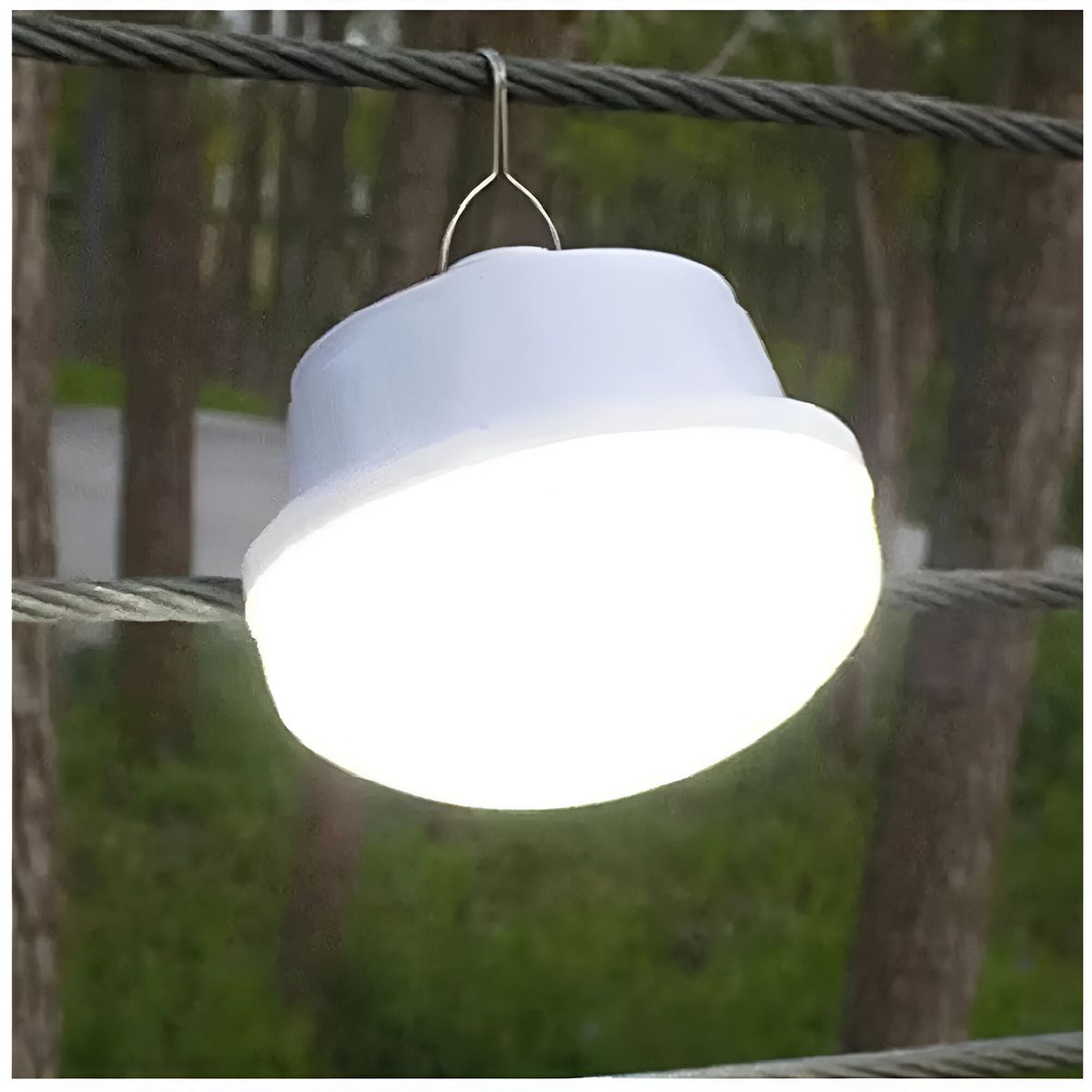 GENERICO - Foco Led Solar Carga Solar Gancho Y USB Luz Led Recargable Para Acampar