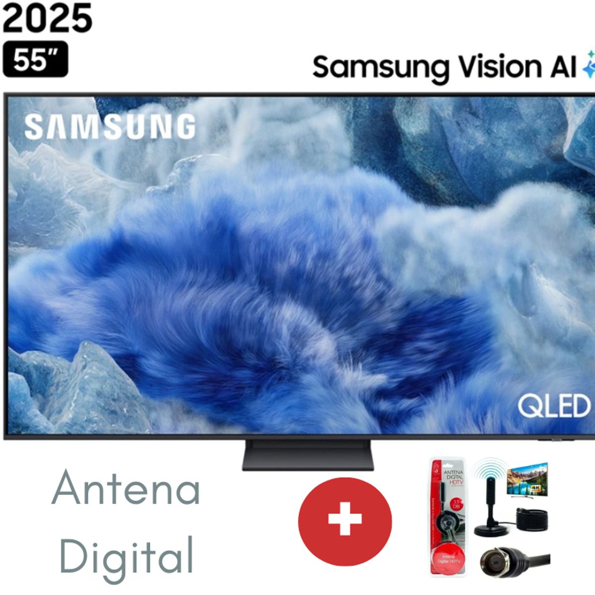 SAMSUNG - TELEVISOR SMART TV SAMSUNG QLED 55” Q8F VISIÓN AI QN55Q8FAAGXPE + Antena Digital