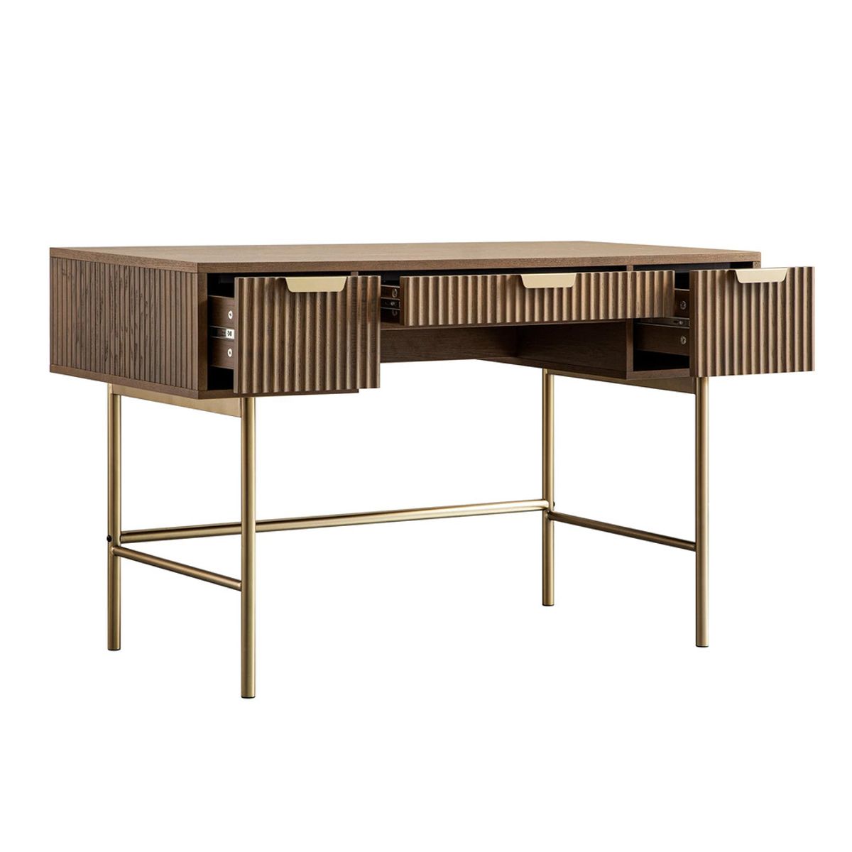 R&R MUEBLES - Escritorio Moderno Tianba Marrón R&R MUEBLES