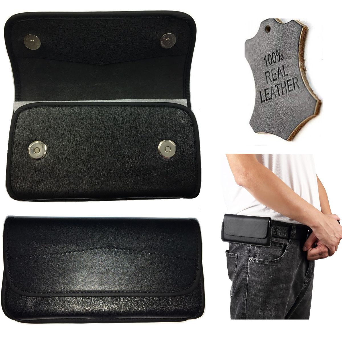 GENERICO - Funda Protector Case de Cuero Vacuno de correa para Iphone 11