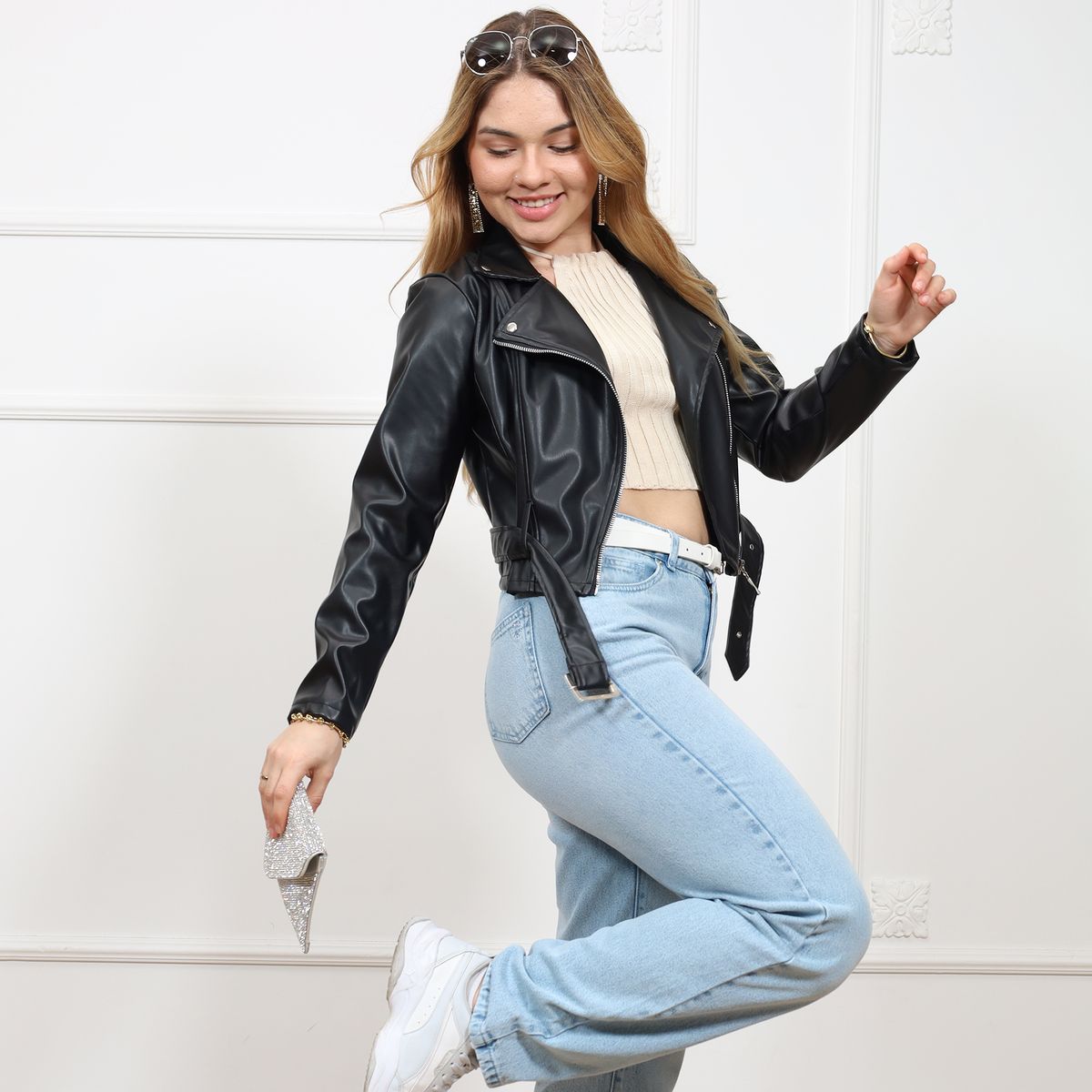 GENERICO - Casaca Cuerina Biker Clasica