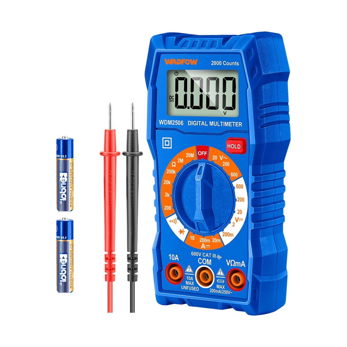 GENERICO - Multímetro Multitester Digital 600v Profesional Wadfow