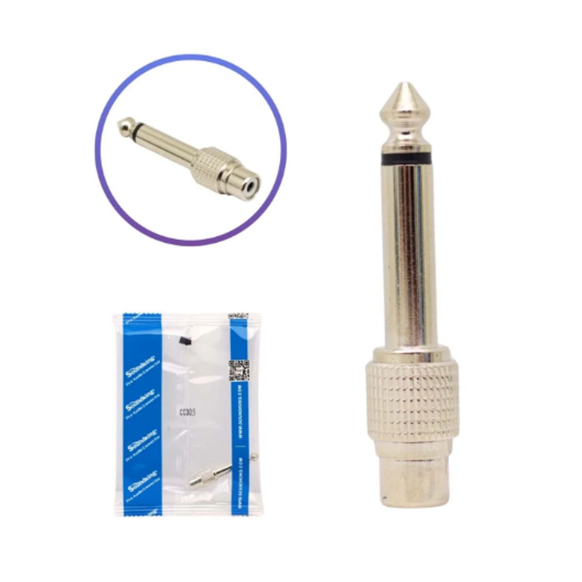 GENERICO - Adaptador Jack Rca A Plug Mono 63Mm CC301 SOUNDKING