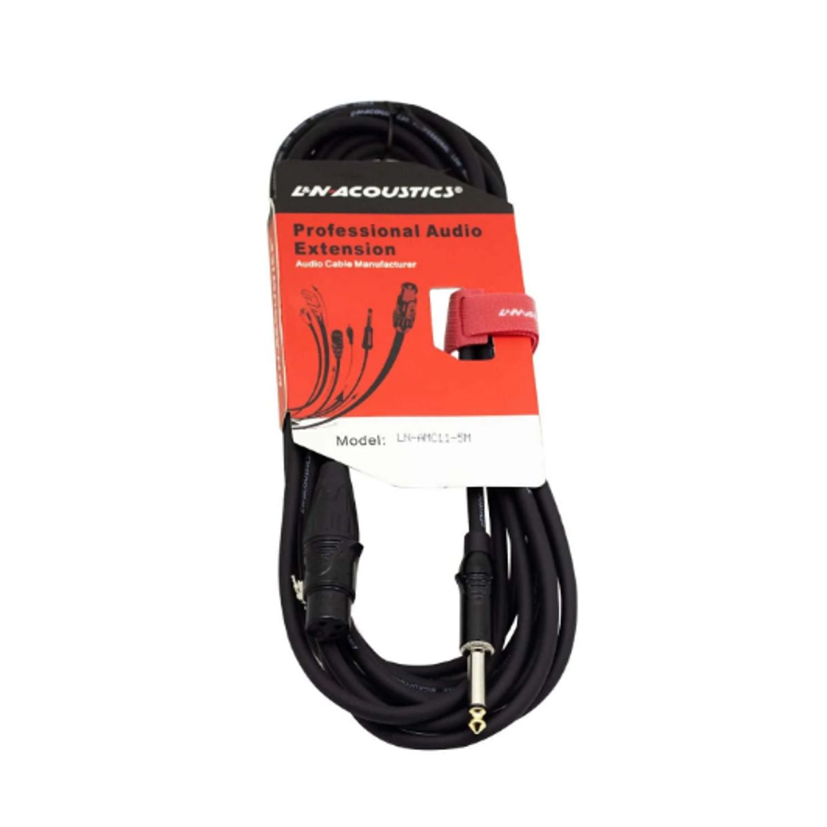 GENERICO - Cable para Micrófono Jack XLR a Plug Mono 5 Metros LN-AMC11-5M L&N-ACOUSTICS