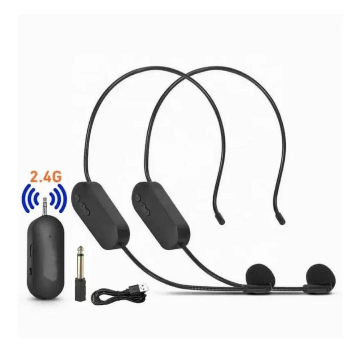 SEISA - Audifono con Micrófono Inalámbrico Diadema Recargable Streaming Clases Presentaciones Call Center