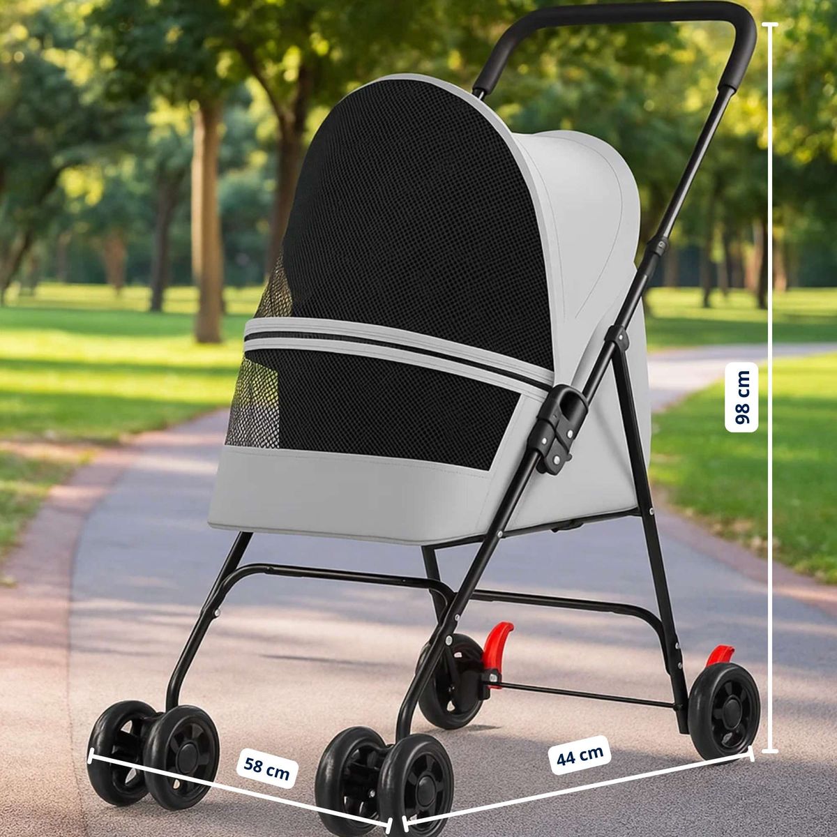 GENERICO - PetGo - Coche plegable para Mascotas