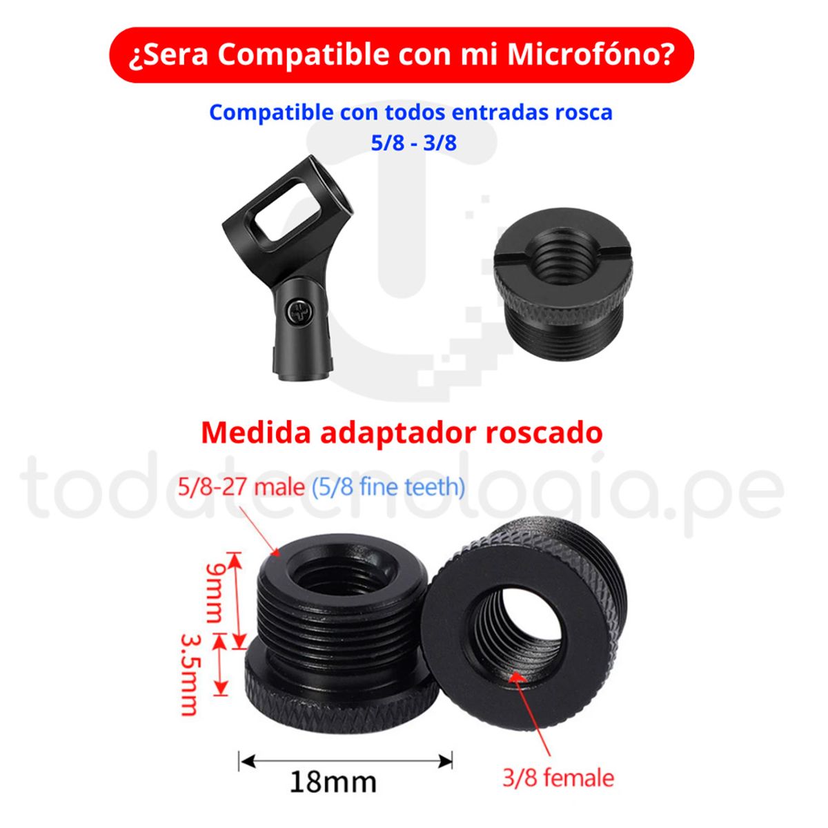 GENERICO - Soporte Brazo Para Micrófono Ajustable Giratorio Plegable