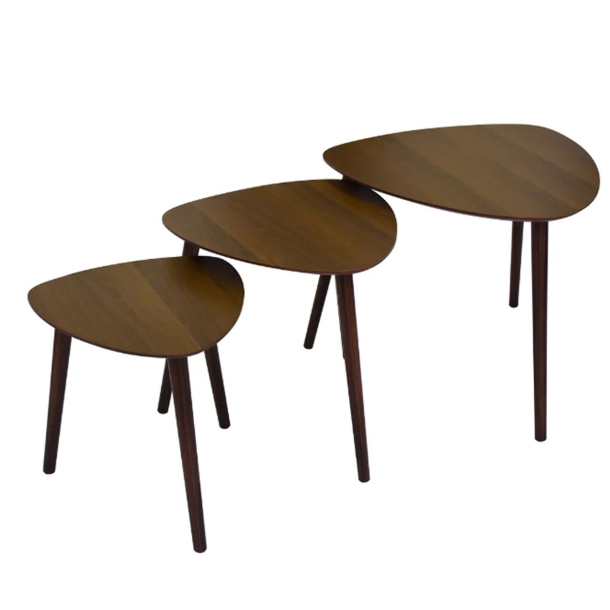 GENERICO - Mesa De Centro Moderna Sala De Estar 3 Piezas Marco Triangular