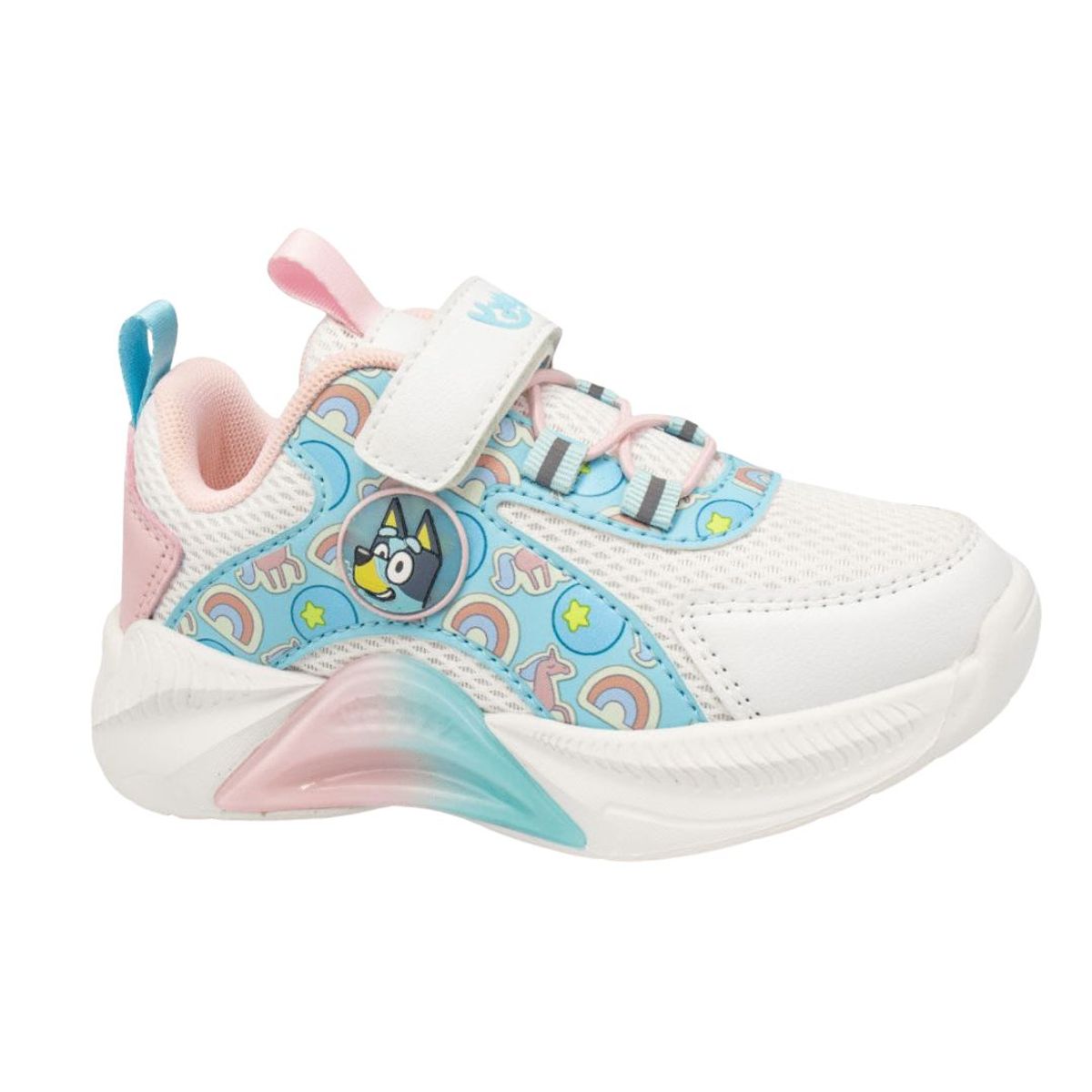 BLUEY - Zapatillas Bluey Celeste Blanco Niña con Luces