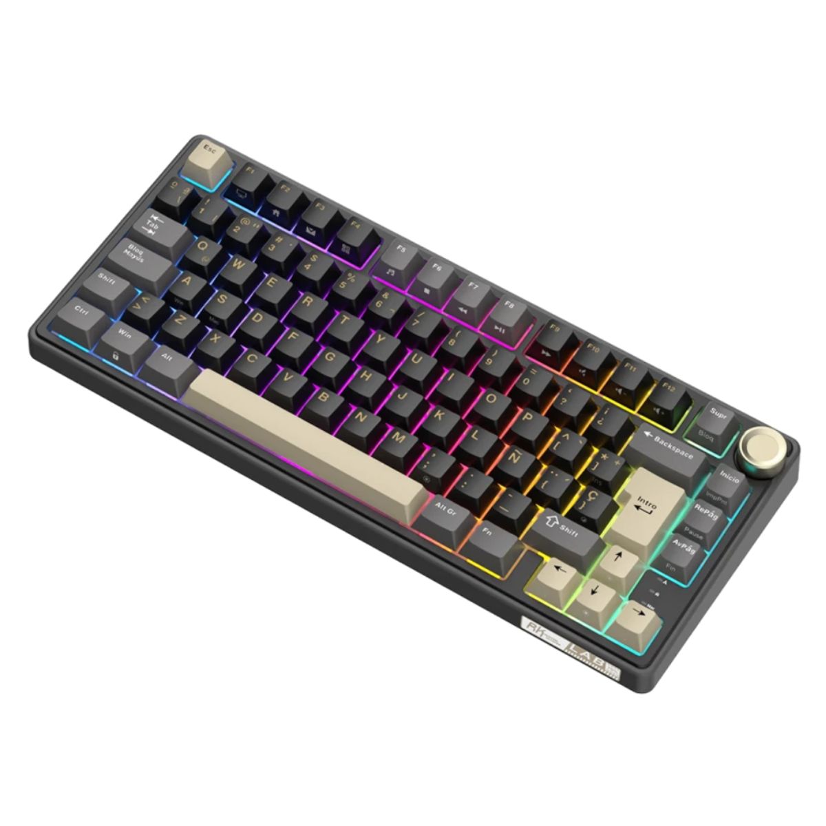 ROYAL KLUDGE - Teclado Royal Kludge RK R75 Cableado PHANTOM - BROWN SWITCH