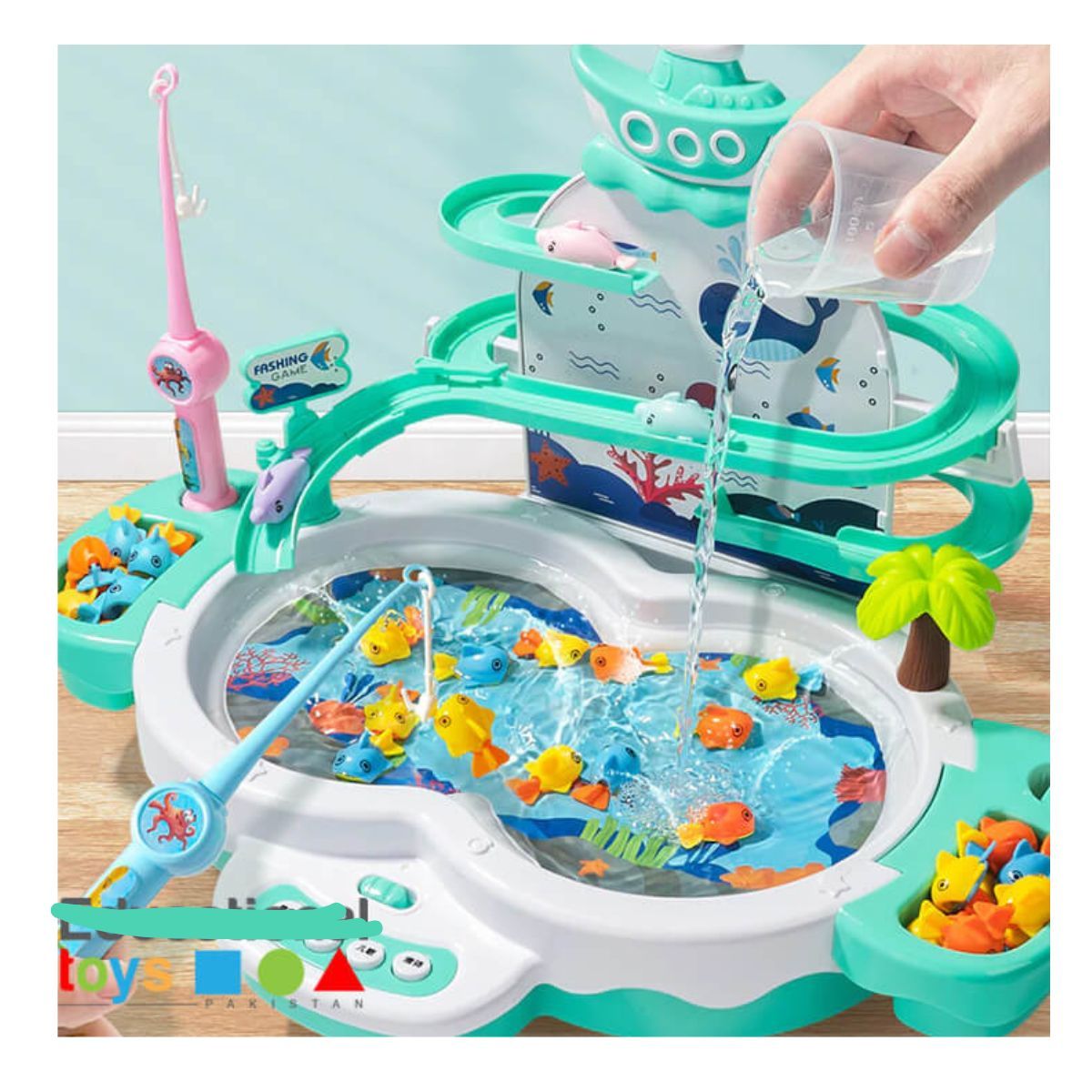 GENERICO - Juguete De Pesca Con Pista Electrica Y Piscina Magnetica