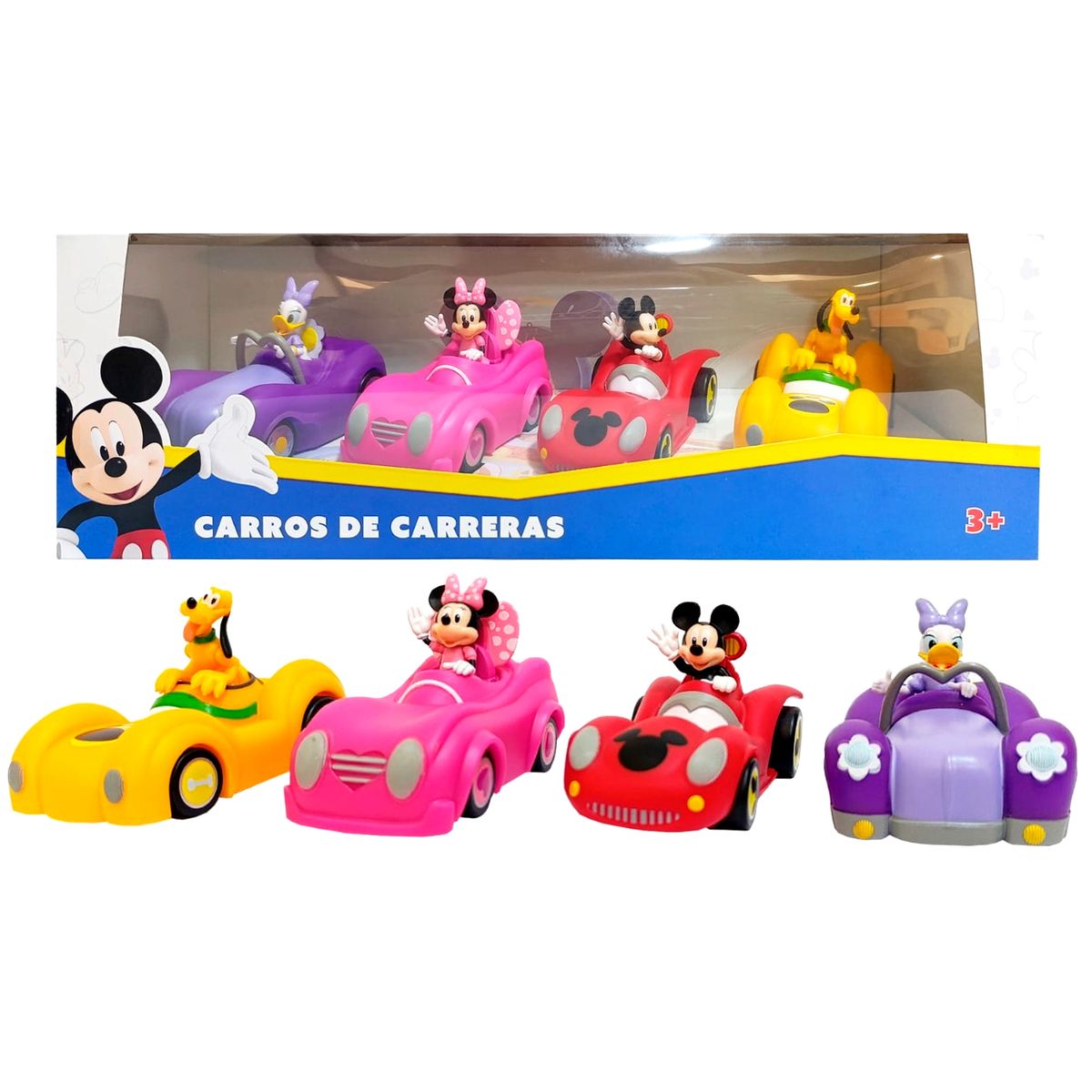 DISNEY BABY - Juguete Set de Vehículos Mickey Mouse y sus Amigos 4pcs