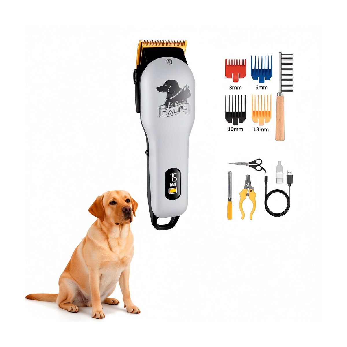 GENERICO - Maquina Corte Pelo De Mascotas Daling DL D20 Recargable