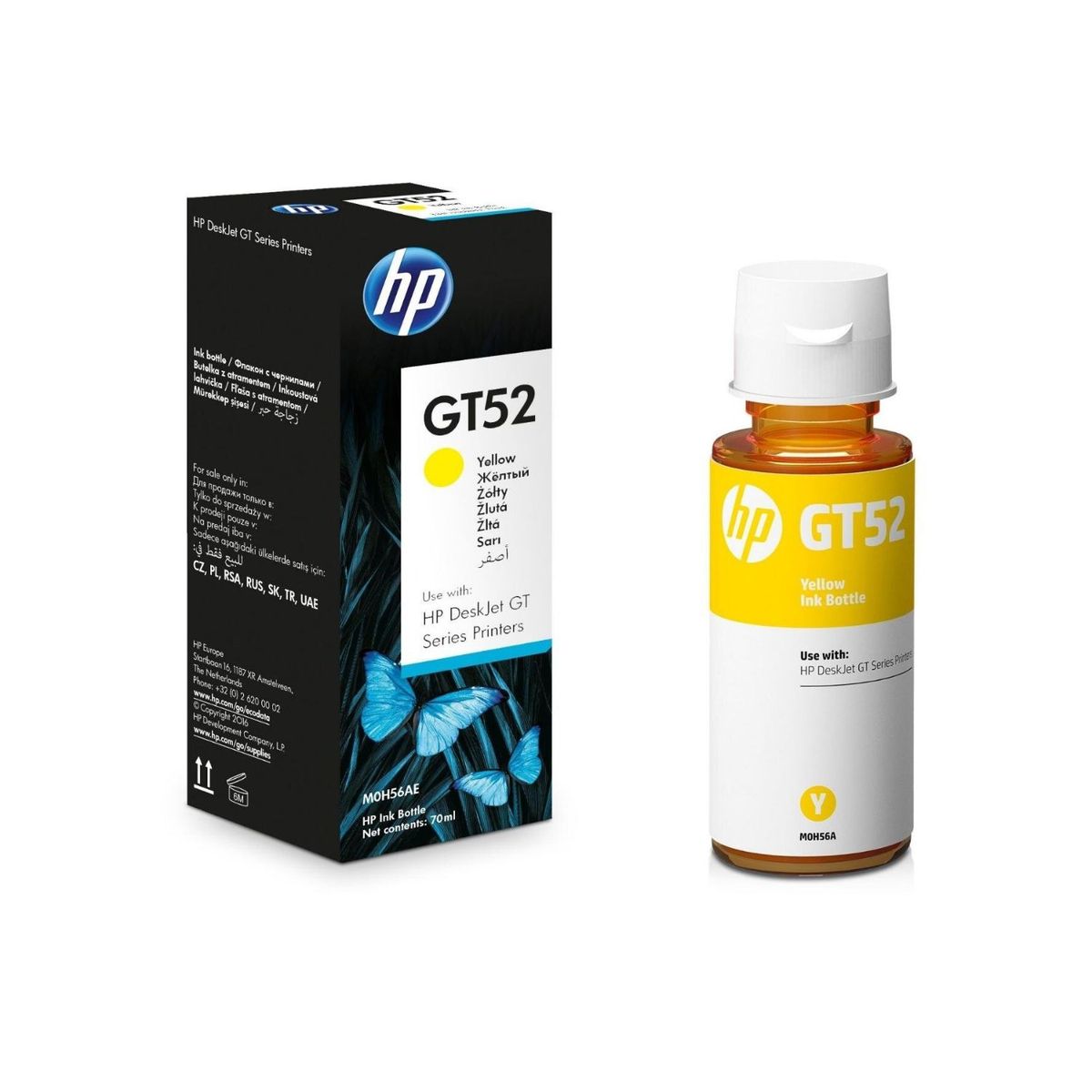 HP - BOTELLA DE TINTA HP GT52 YELLOW M0H56AL 70ML