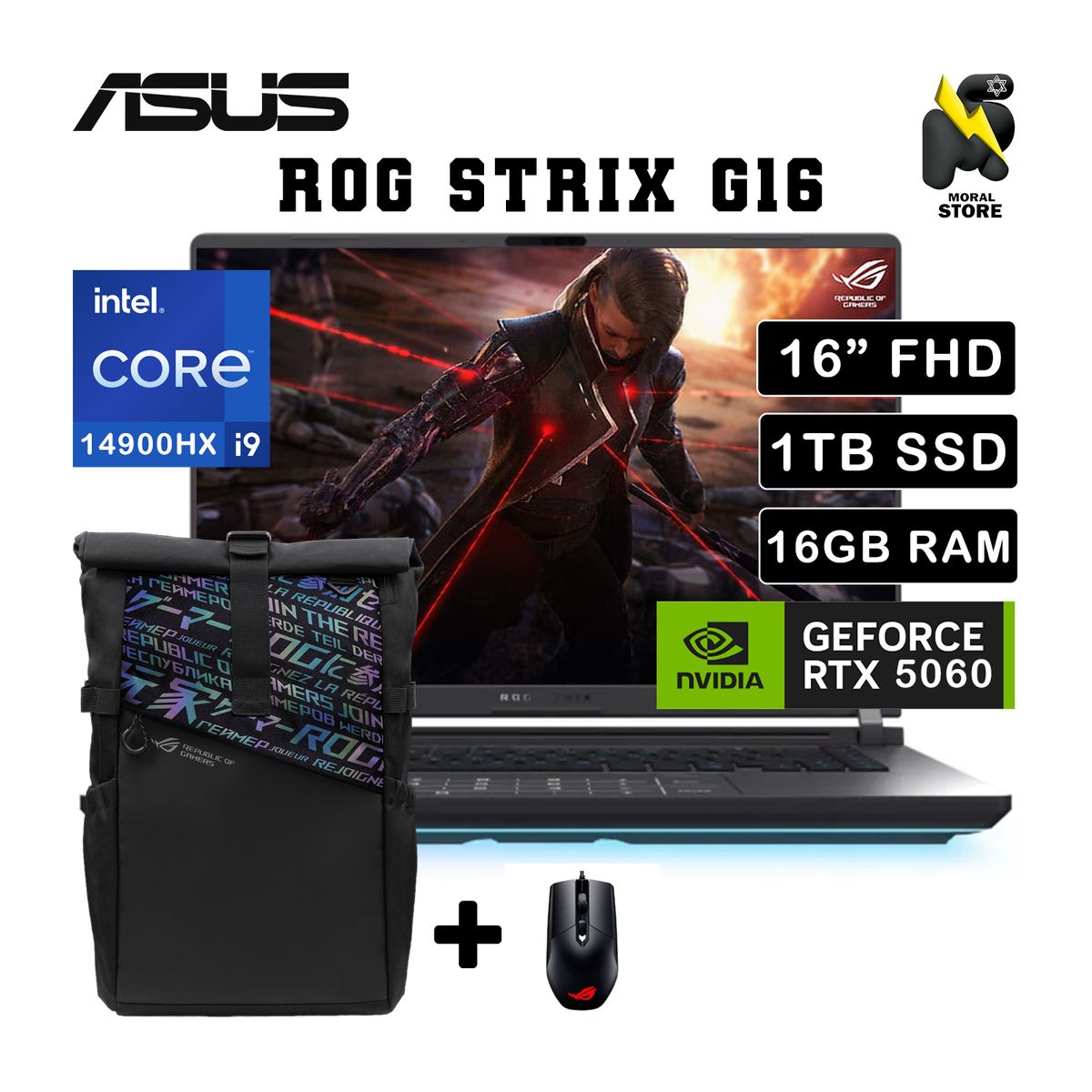 ASUS - ASUS ROG STRIX G615JWR-RV017W /INTEL CORE i9-14900HX / 1TB SSD / RAM 16 GB /N-VIDIA RTX 5060