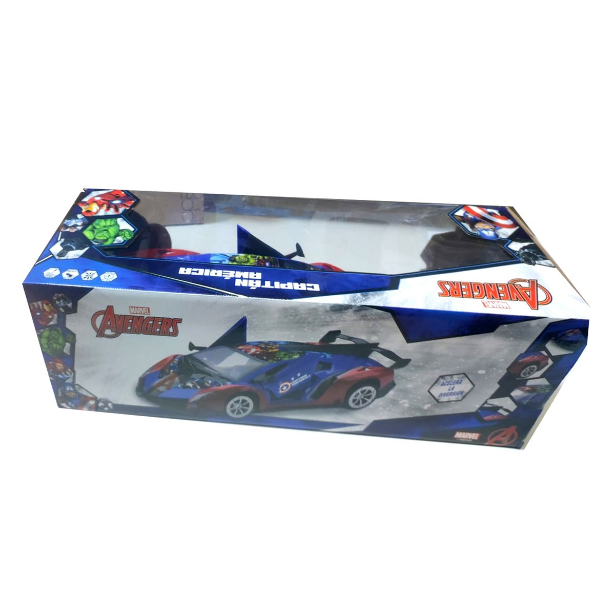 MARVEL - Juguete Carro de Velocidad con Control Remoto Avengers