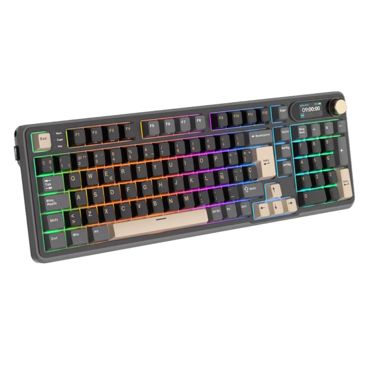 ROYAL KLUDGE - Teclado Royal Kludge RK-S98 Inalambrico PHANTOM - CHARTREUSE SWITCH