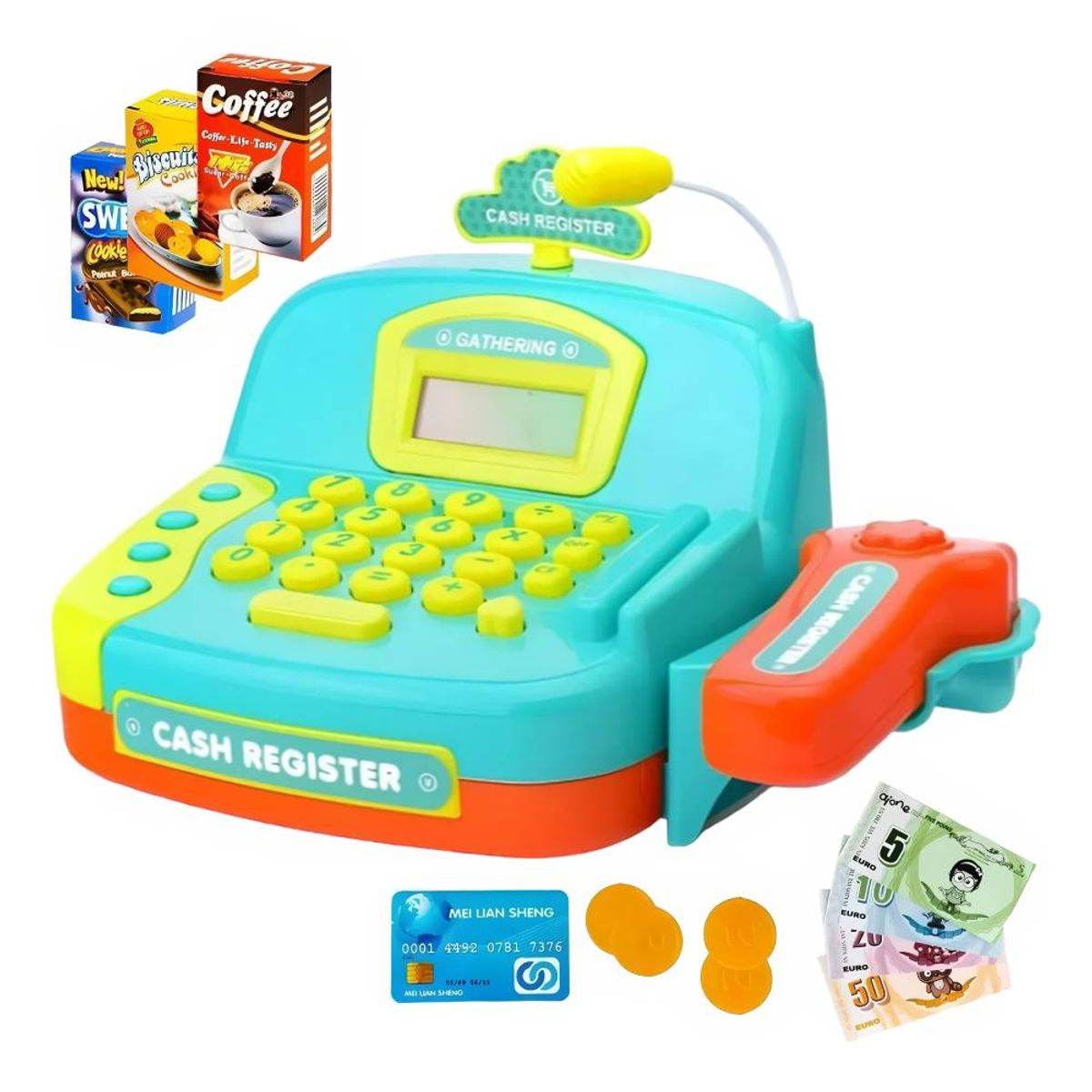 GENERICO - Caja Registradora de Juguete con Sonido y Calculadora