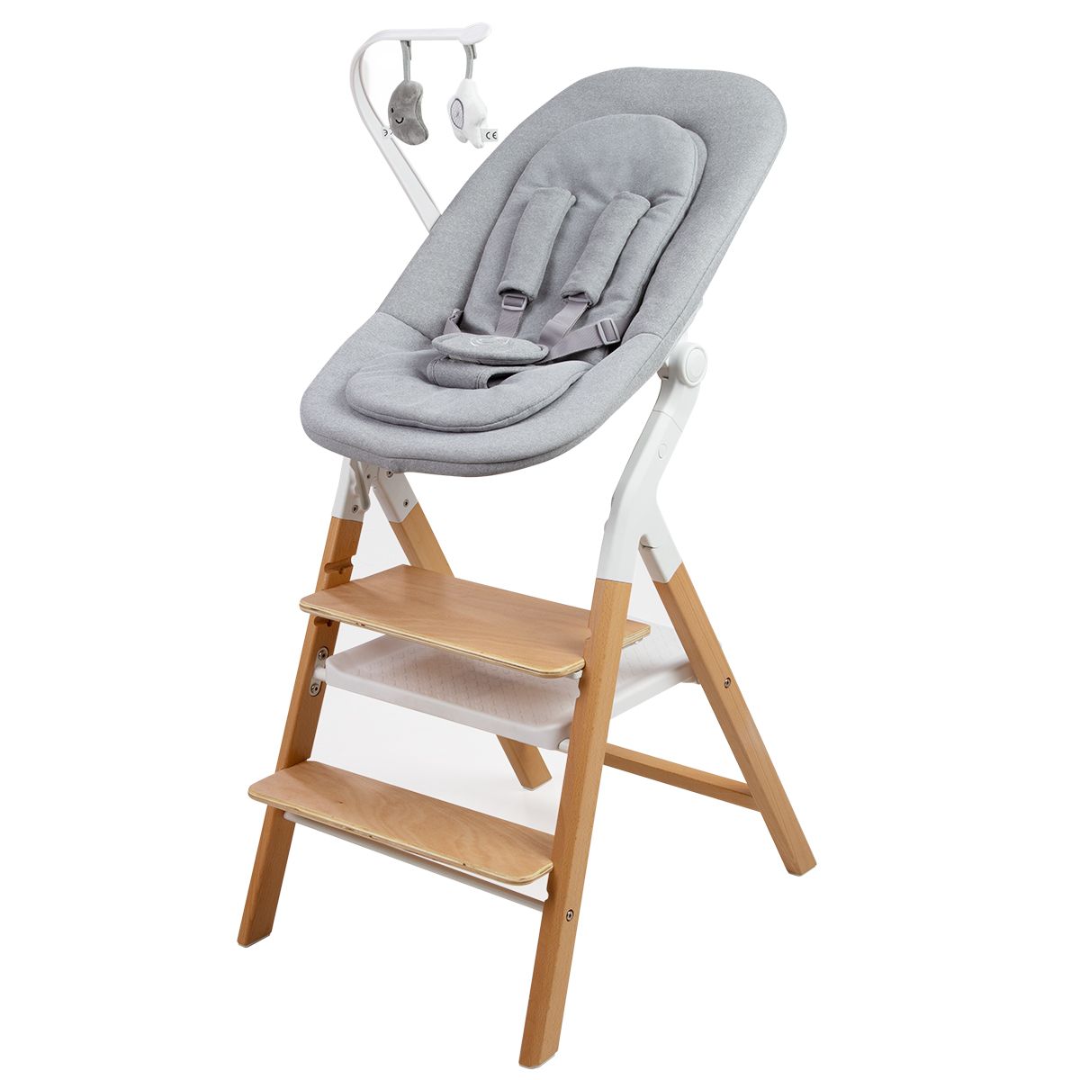 CARESTINO - Silla de Comer 4 en 1 Malta Greige