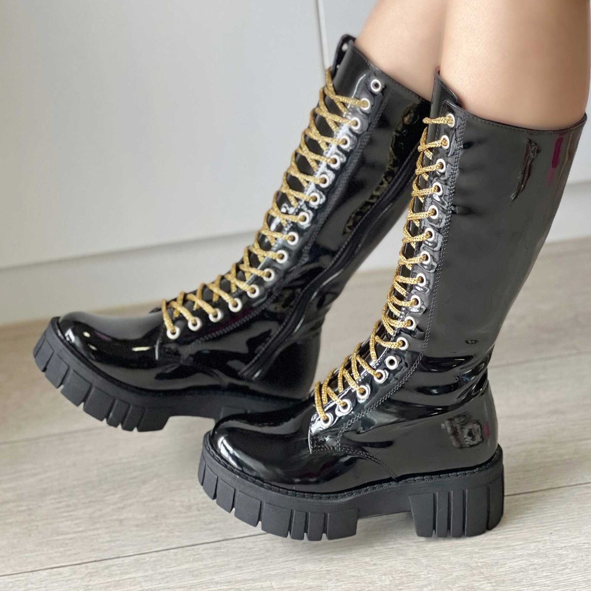 GENERICO - BOTAS KPOP COLOR NEGRO PARA MUJER TENDENCIA MIA
