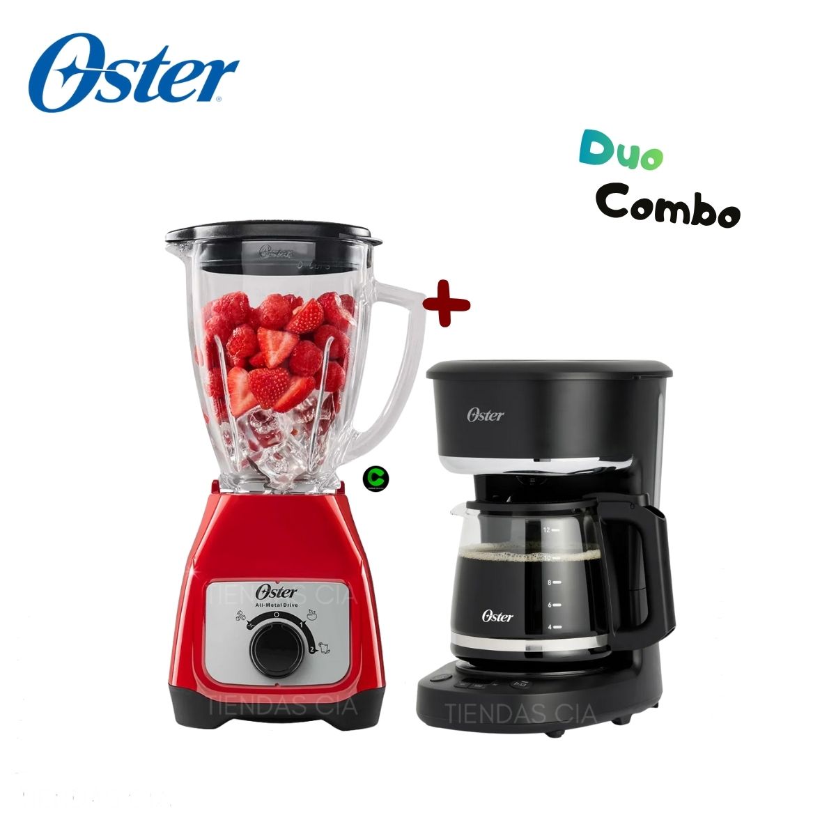 OSTER - Dúo Oster Licuadora 1.5 L y Cafetera