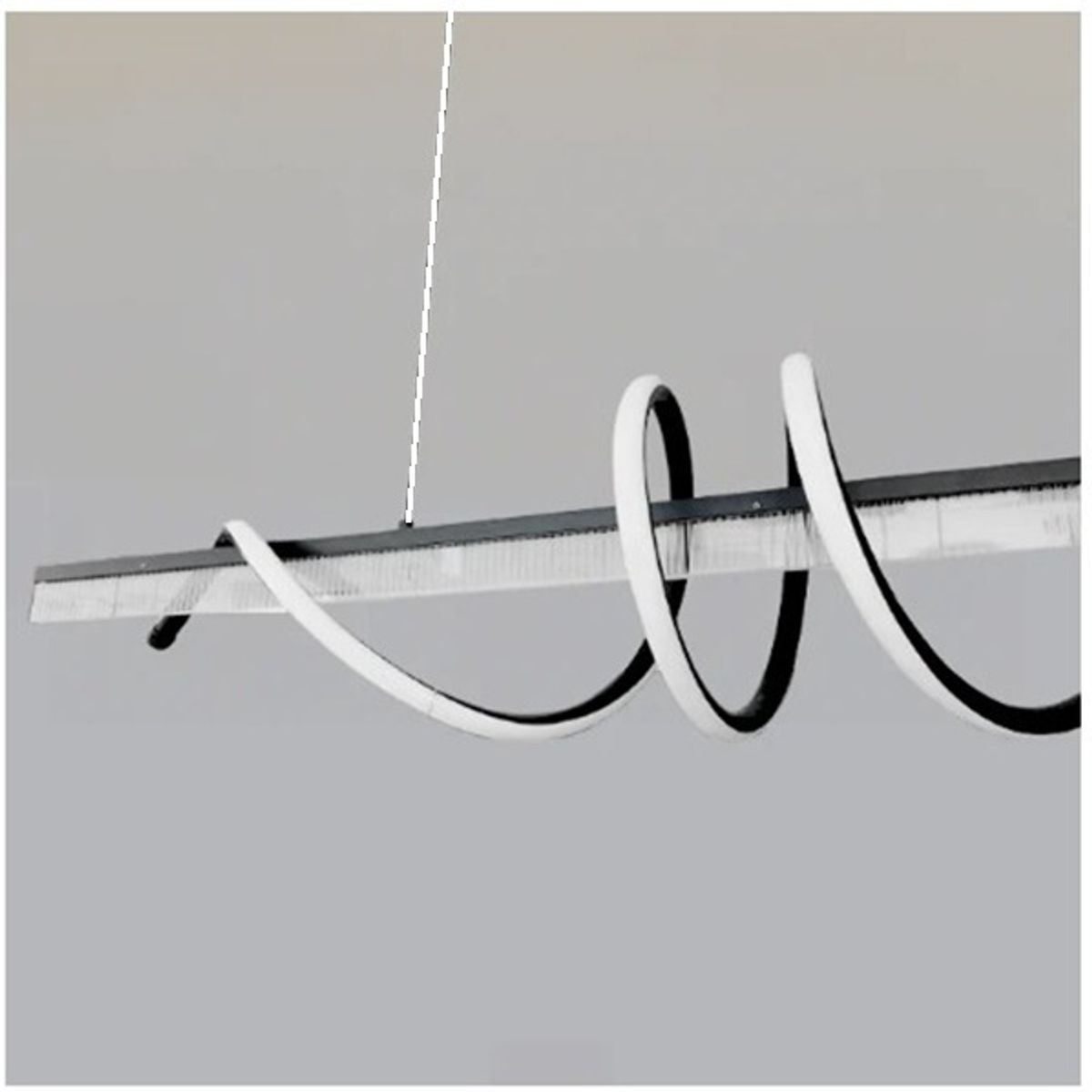 GENERICO - Lámpara de Araña Techo Negro Regulable con Control Remoto