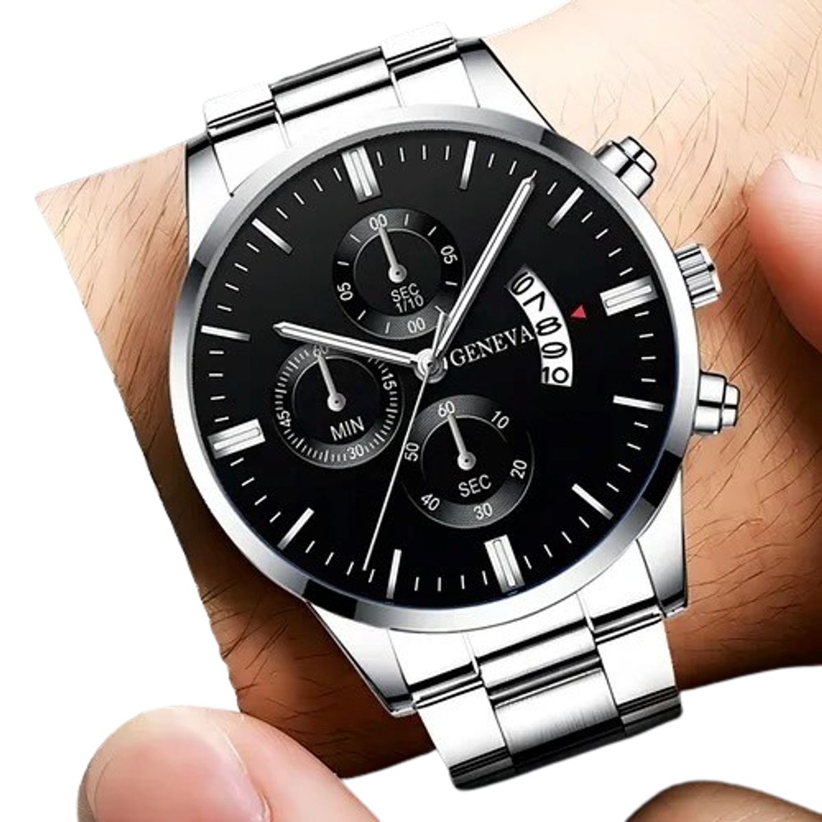 GENEVA - Reloj Geneva de caballero acero con caja