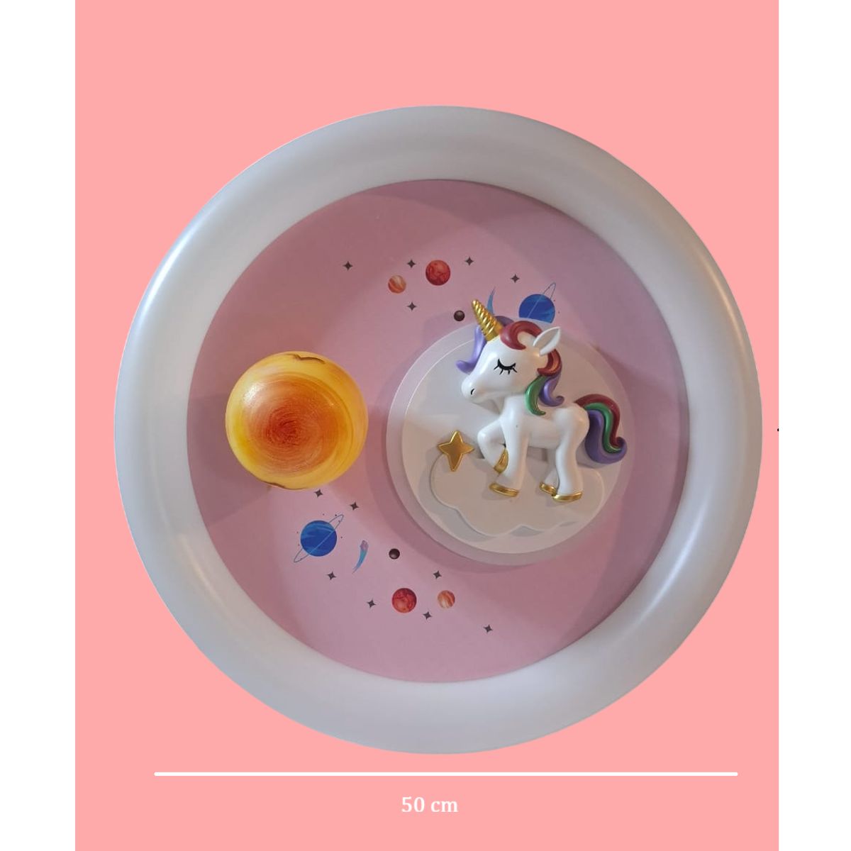 GENERICO - Lampara de techo rosa para niños Incluye control remoto