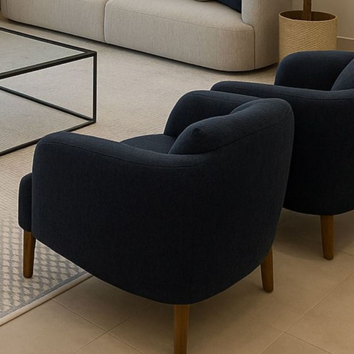 GENERICO - Juego de Sala Alessia Curvo 3-3-1-1 en Tela Chenille Antifluido  Lmueble Perú