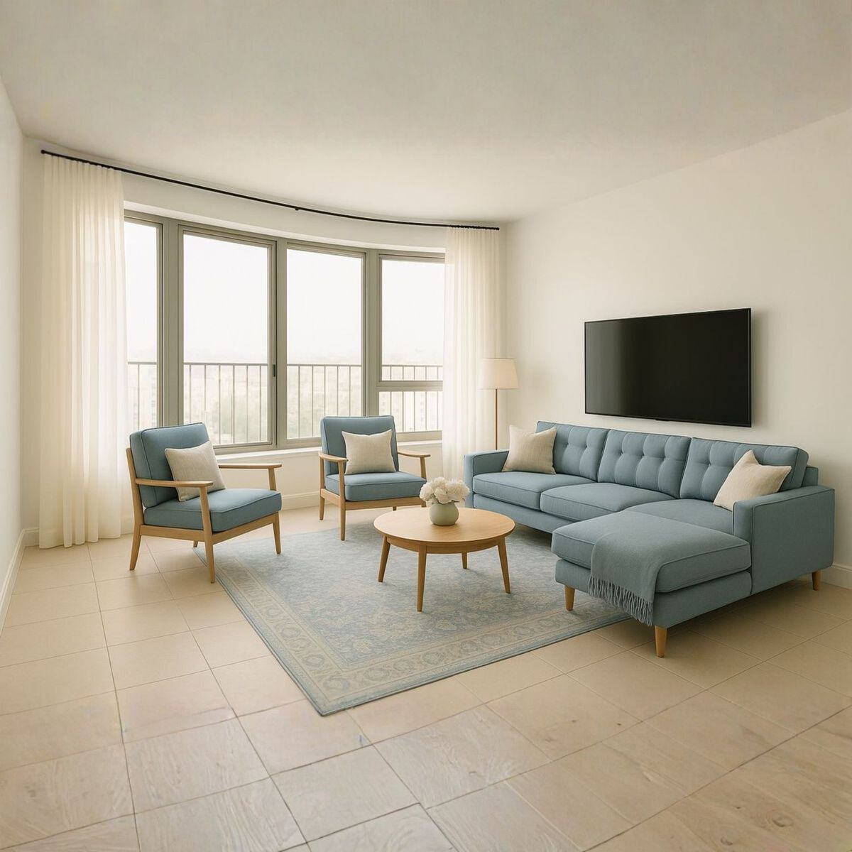 GENERICO - Combo Seccional Diana con 2 Butacas en Tela Chenille Antifluido  – Lmueble