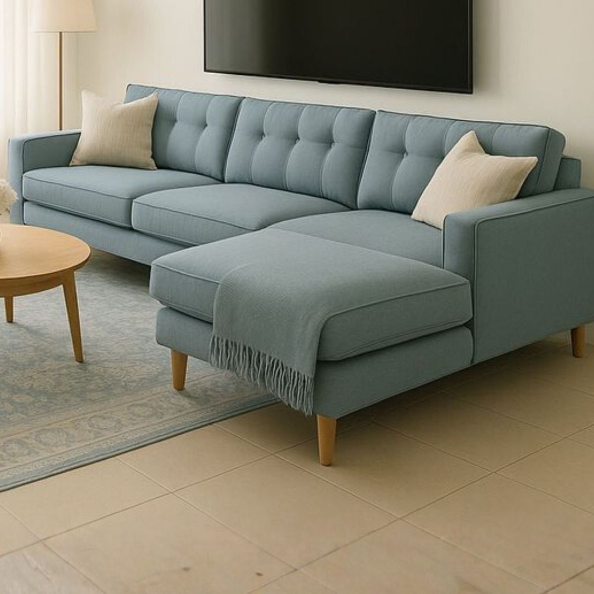 GENERICO - Combo Seccional Diana con 2 Butacas en Tela Chenille Antifluido  – Lmueble