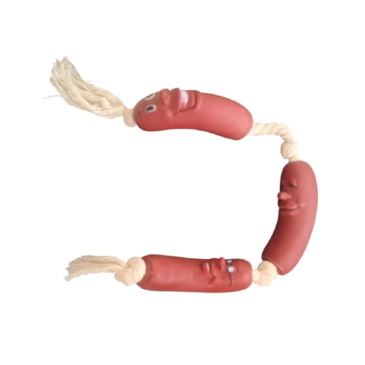 GENERICO - Juguete de goma para perros salchicha sin sonido