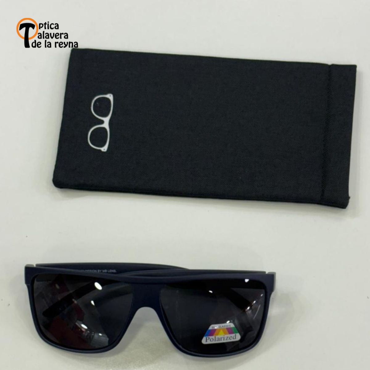 GENERICO - Lentes de Sol Hombre Oversize Azul Mate Polarizados UV400