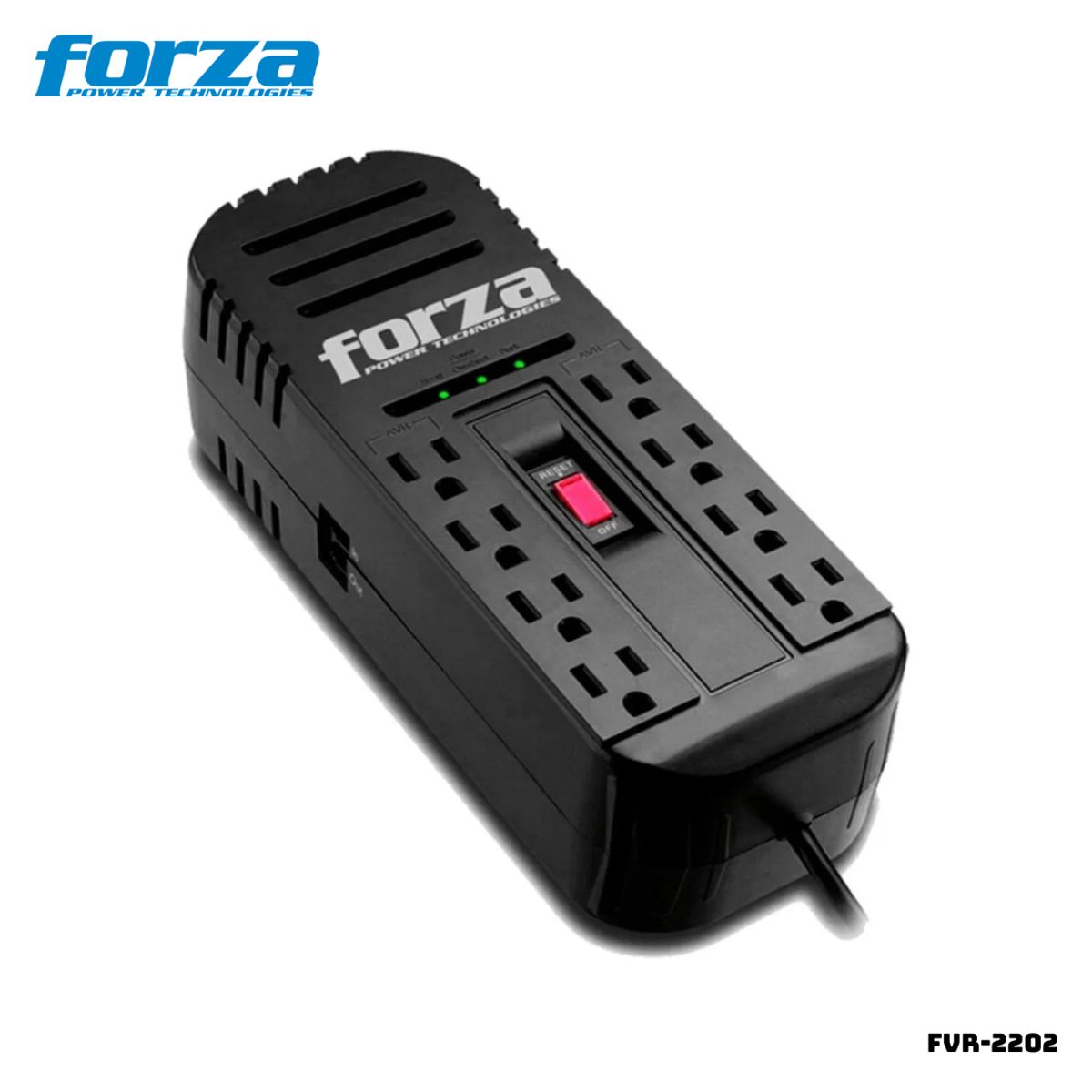 FORZA - ESTABILIZADOR FORZA 2200 VA 1100W 8T - FVR-2202