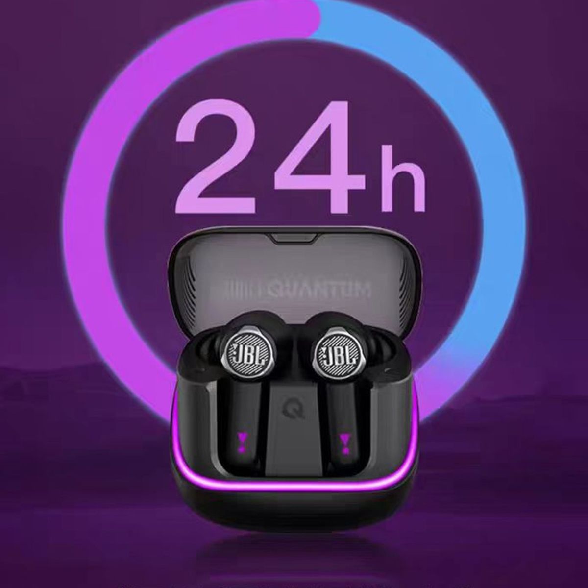 JBL - JBL Quantum Beam Gameing Auriculares inalámbricos sonido Pure Bass-Negro