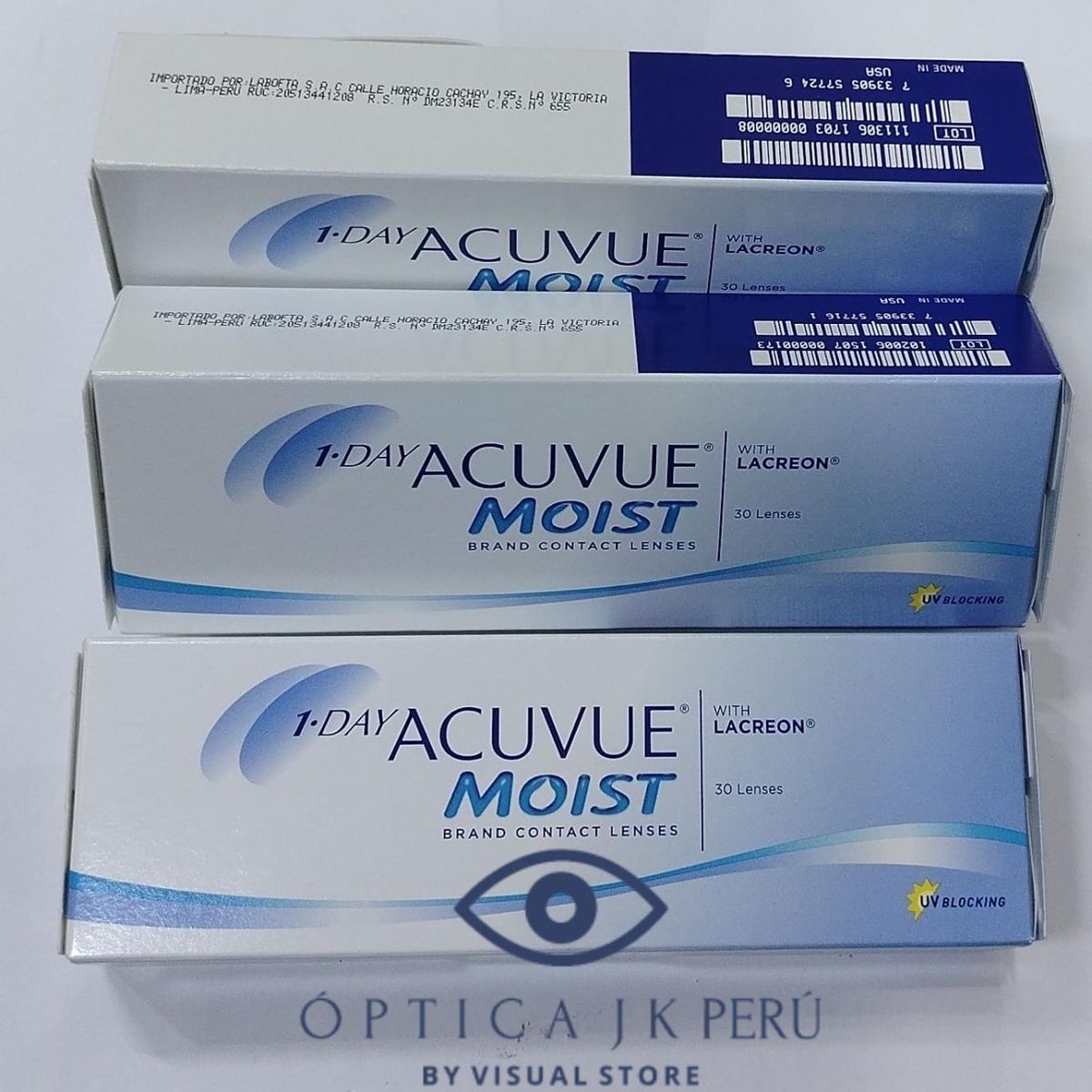 JK - LENTES DE CONTACTO HIDROGEL  1 DAY ACUVUE MOIST MIOPÍA -3.50