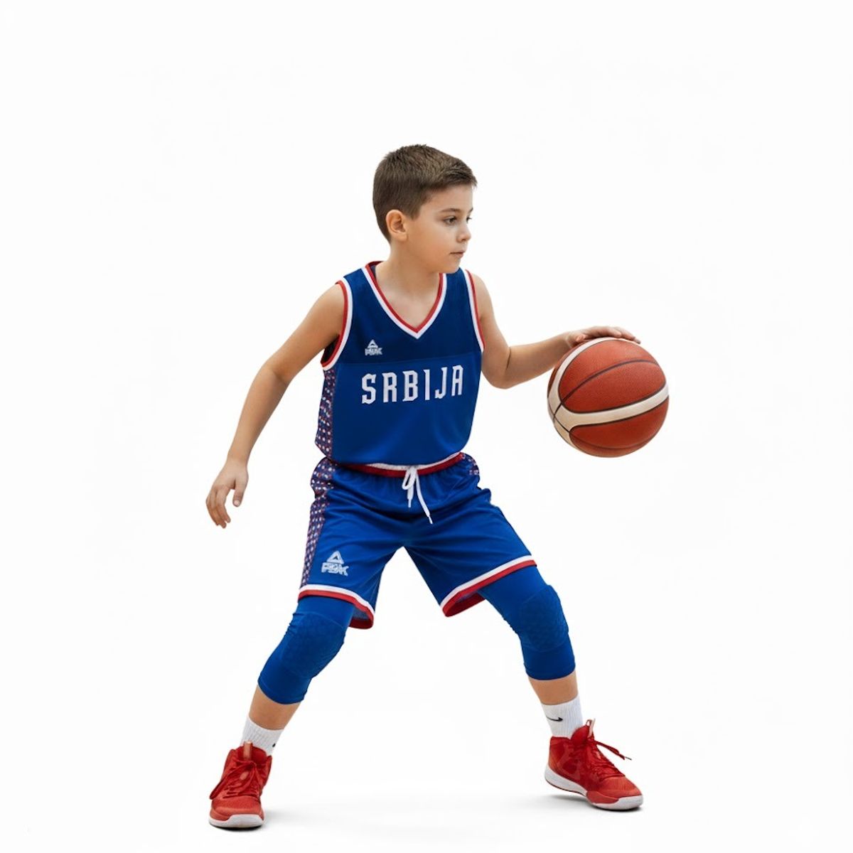 PEAK - Conjunto de SERBIA 2024 FIBA JERSEY NIÑO