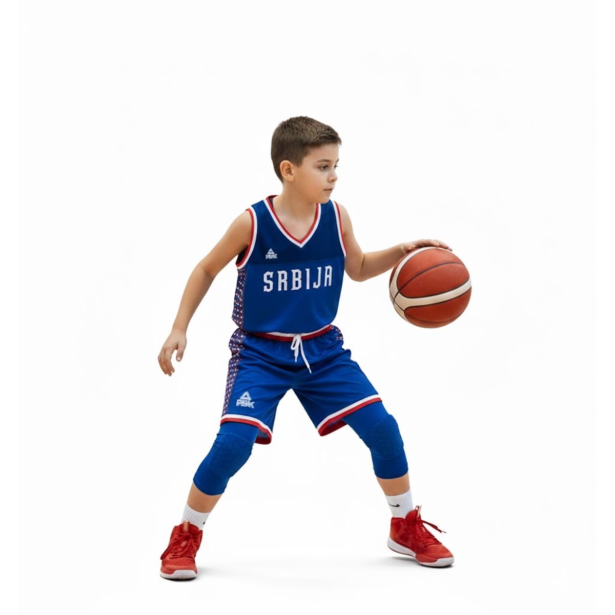 PEAK - Conjunto de SERBIA 2024 FIBA JERSEY NIÑO