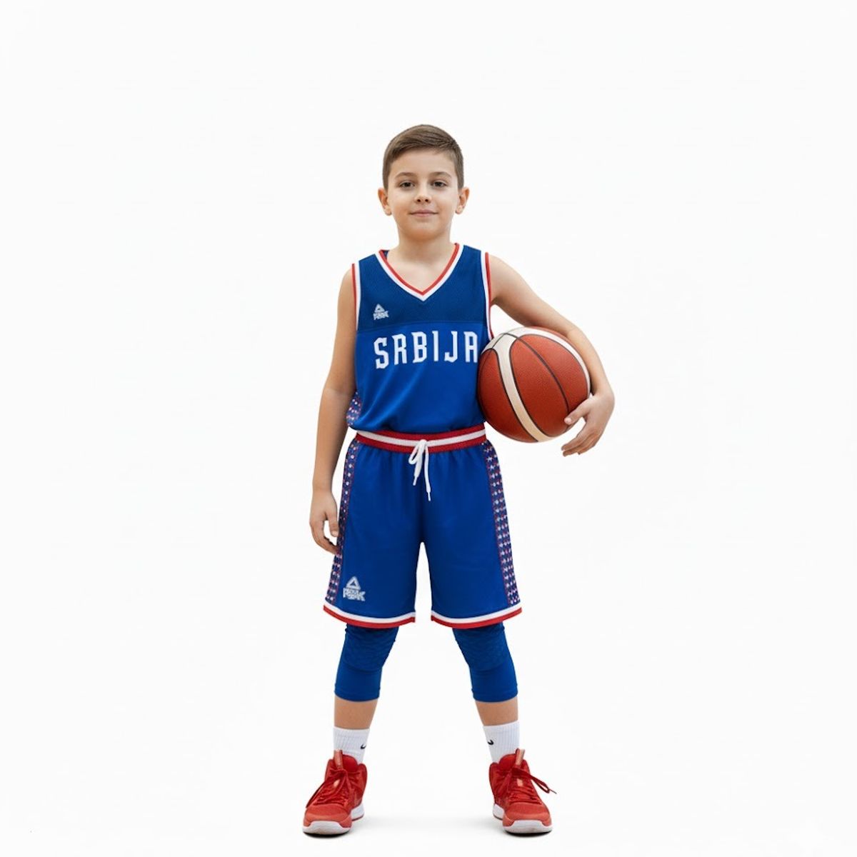 PEAK - Conjunto de SERBIA 2024 FIBA JERSEY NIÑO