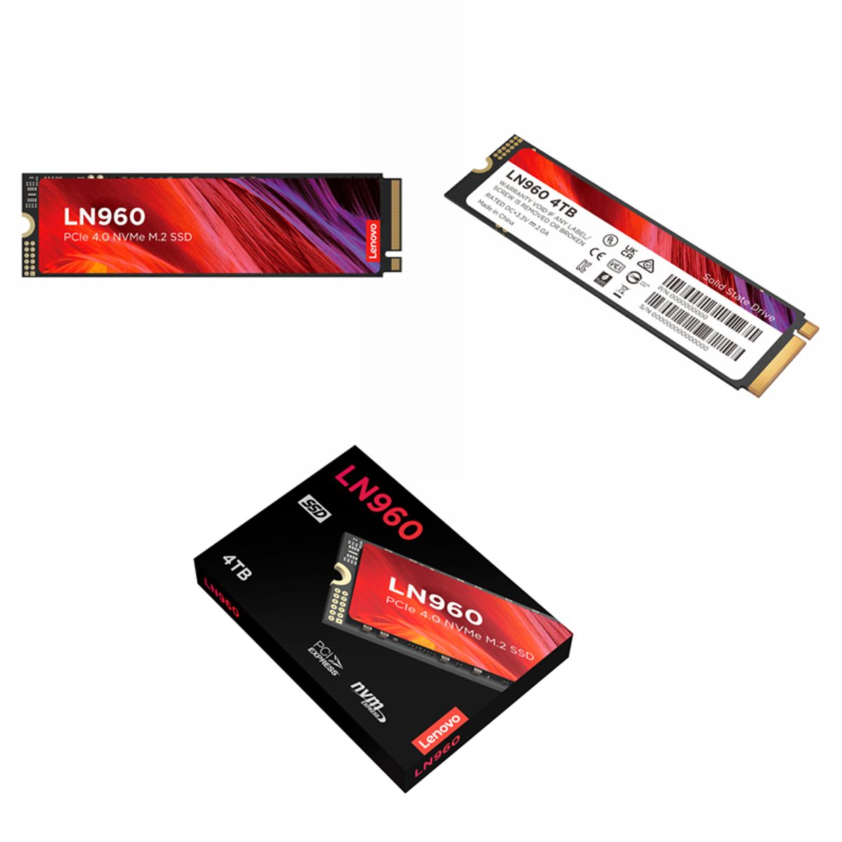 LENOVO - Unidad en estado sólido Lenovo LN950, 4TB, M.2 2280, PCIe Gen 4 x4, NVMe 2.0