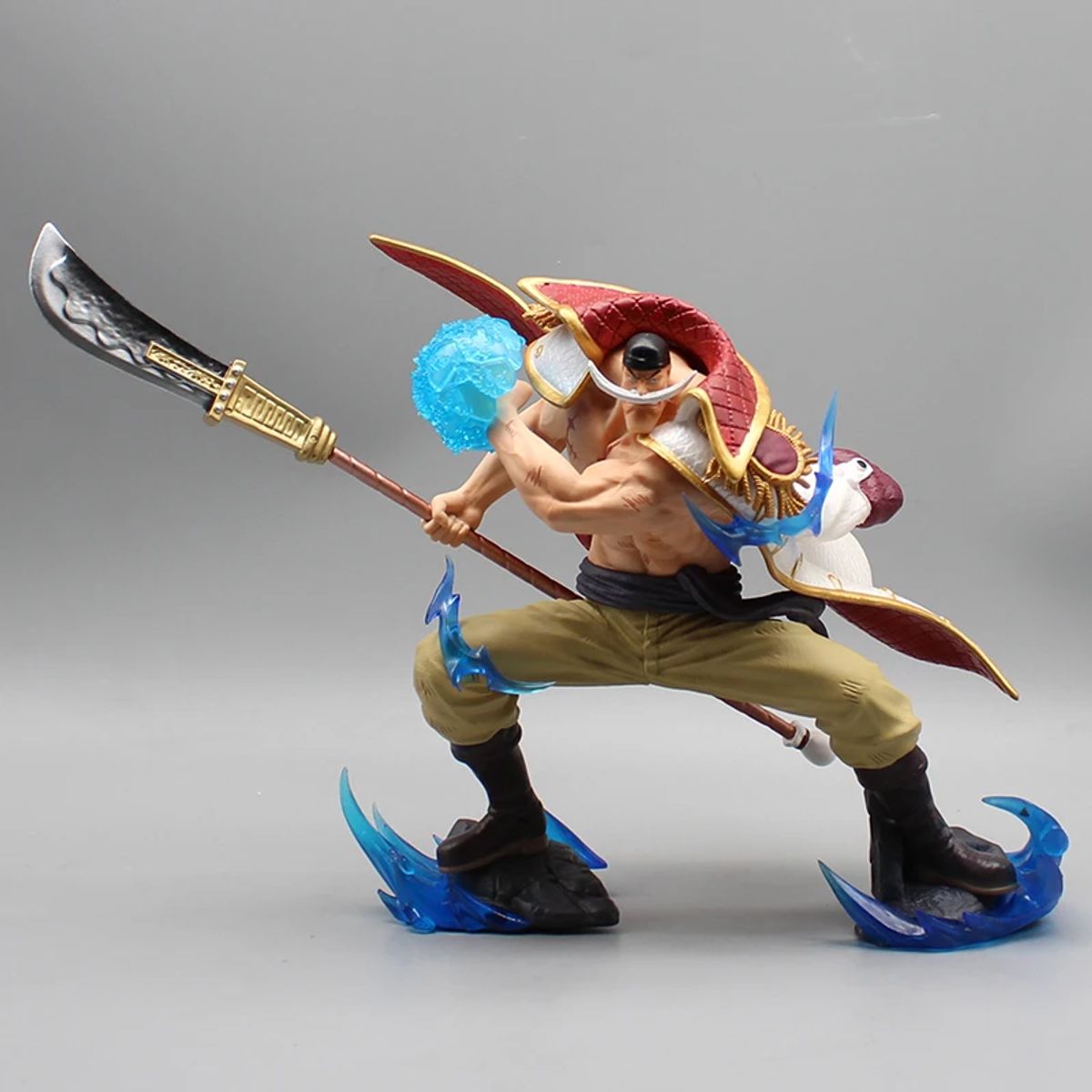 GENERICO - Figura Colección Guerrero Épico Bigote Blanco Arma Naval PVC
