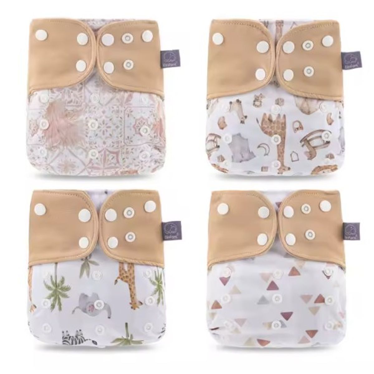 GENERICO - Pañal de tela reutilizable y ajustable x 2 unid.