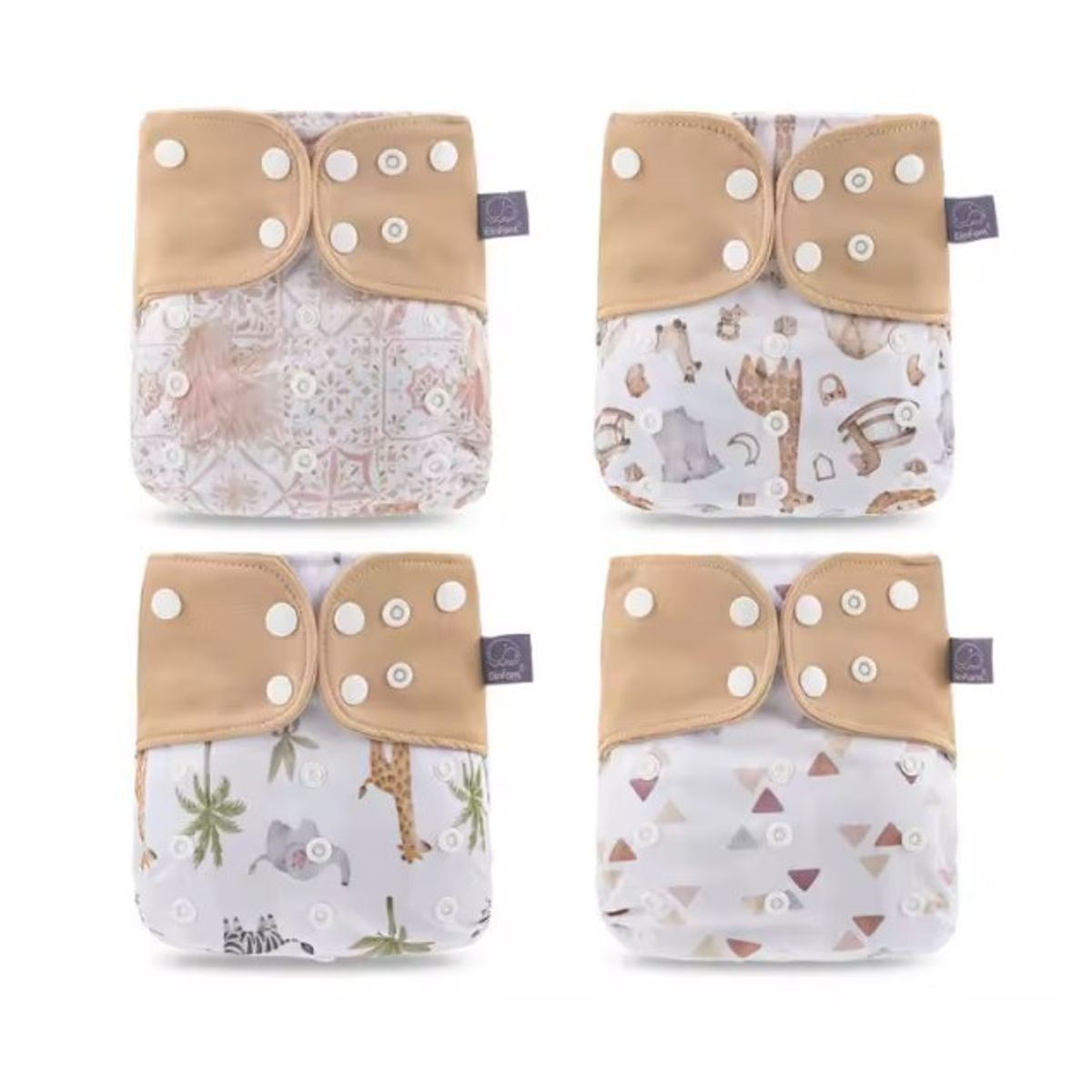 GENERICO - Pañal de tela reutilizable y ajustable x 2 unid.