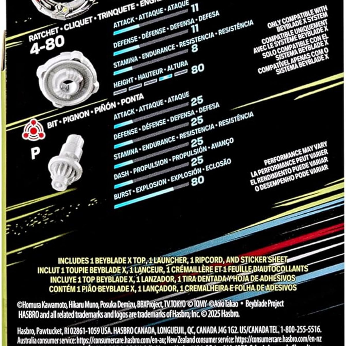 TAKARA TOMY - BEYBLADE X X-OVER PROJECT DRIGER SLASH 4-80P