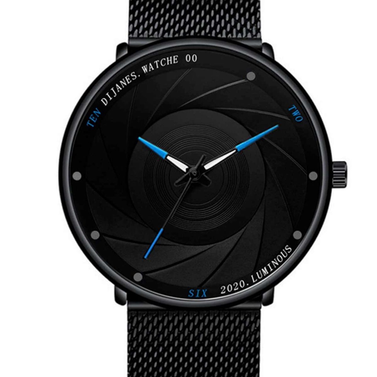 GENERICO - Reloj Unisex de acero Negro