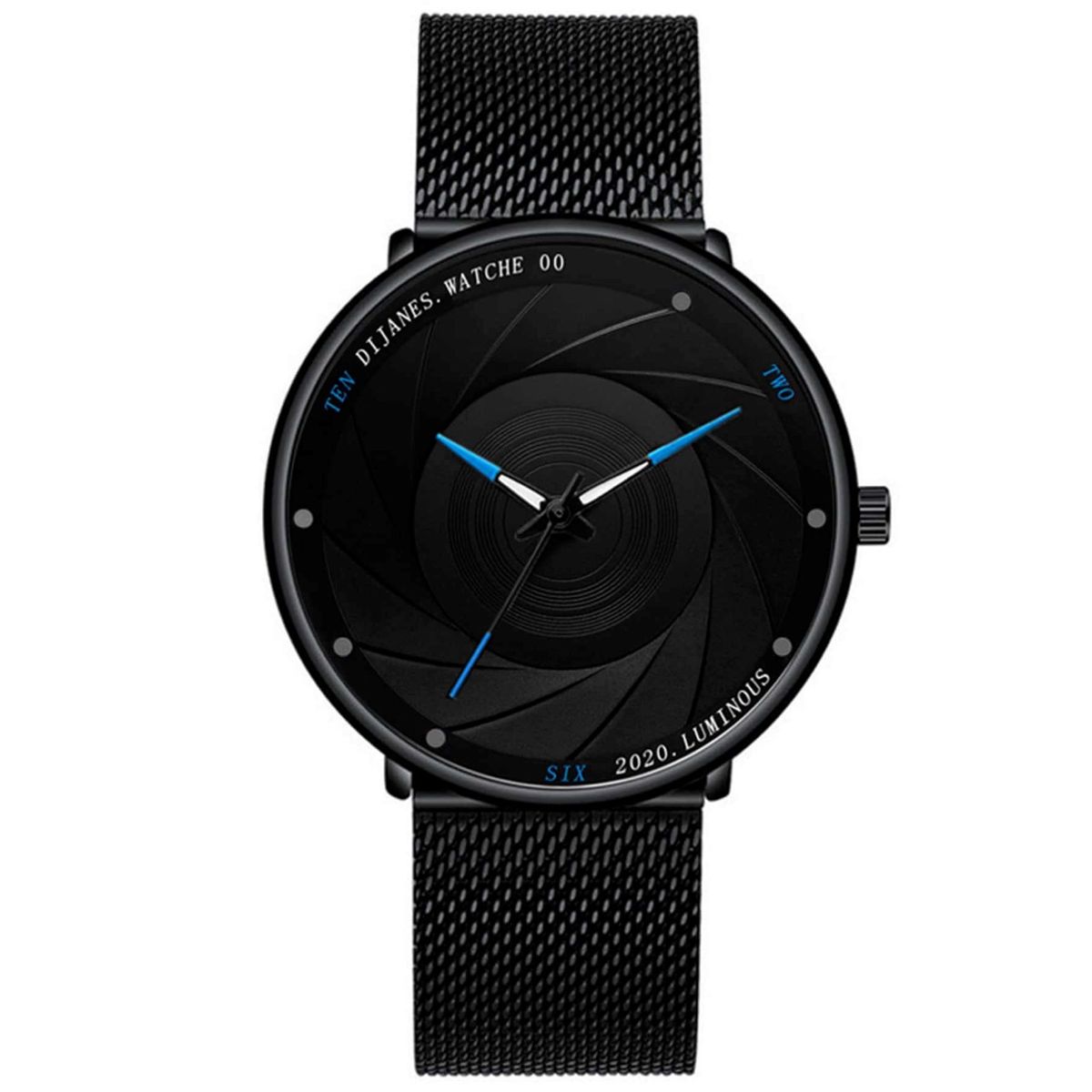 GENERICO - Reloj Unisex de acero Negro