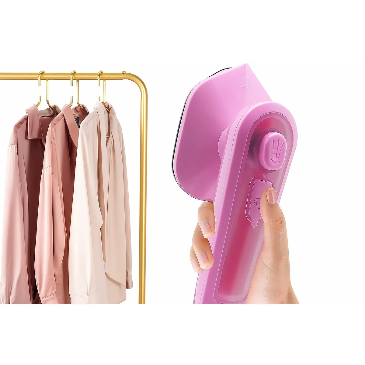 GENERICO - Mini plancha portátil Rosado