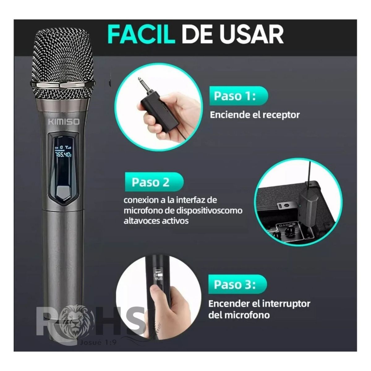 OEM - Micrófono Inalámbrico UHF Profesionales  KMS-902MC