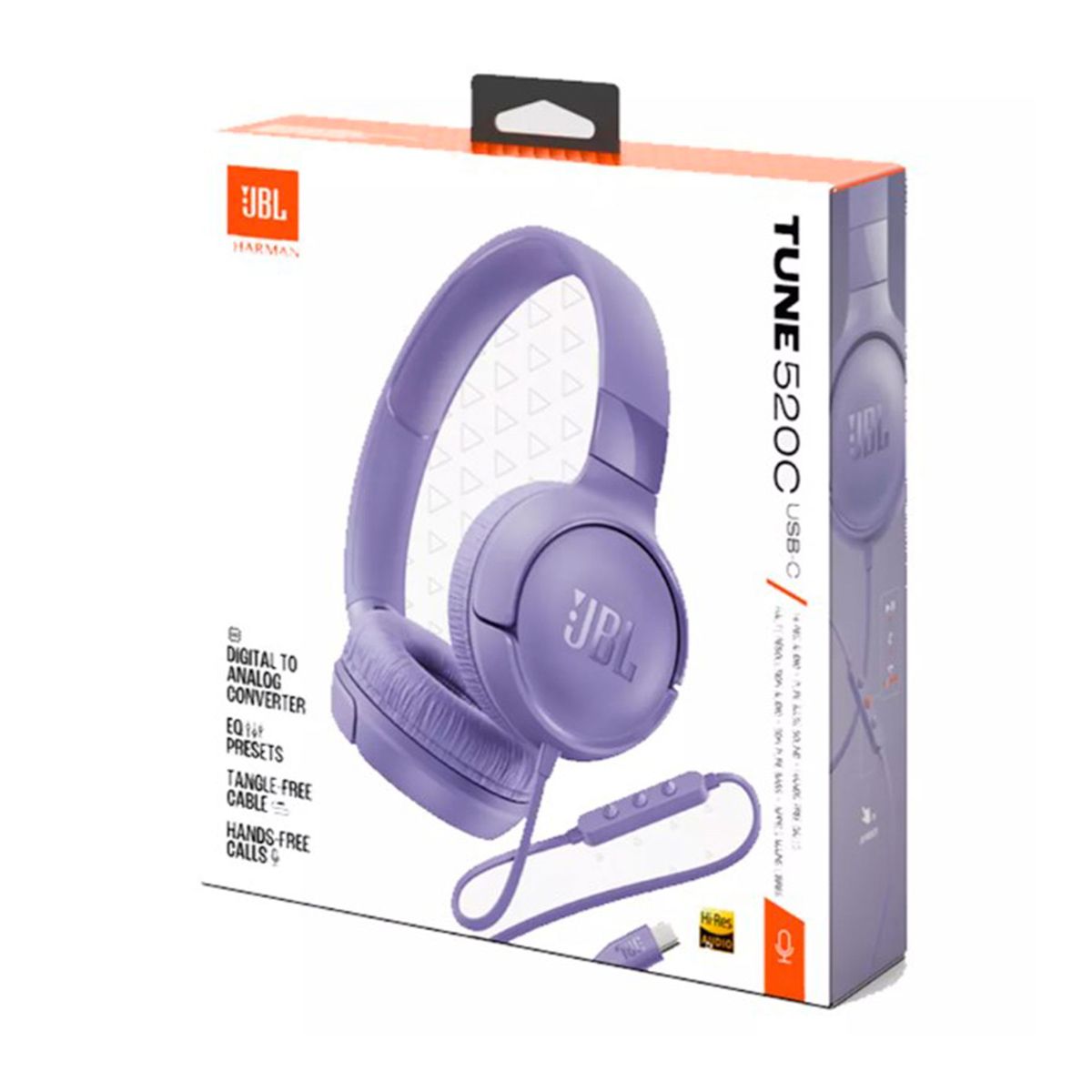 JBL - Audifonos JBL Tune 520C con conector Tipo-C  -Lila